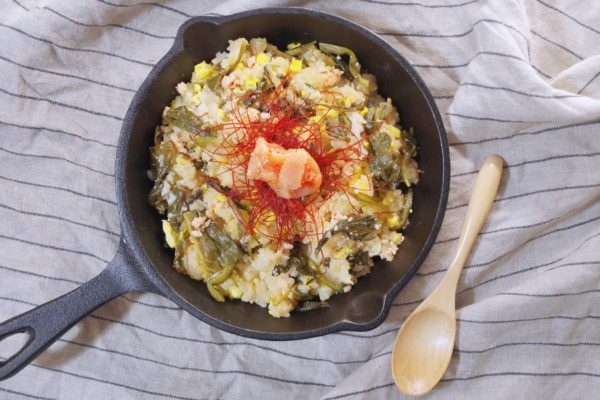 《すぐき菜のピクルス》と明太子の和風炒飯